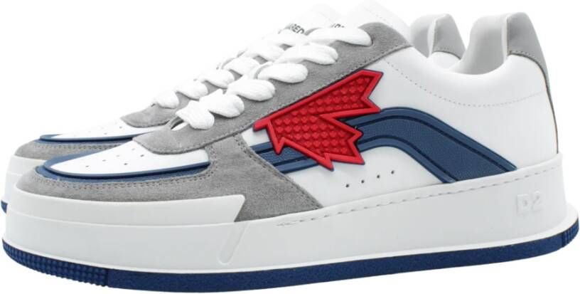 Dsquared2 Canadese Sneaker Wit Blauw Rood Multicolor Heren