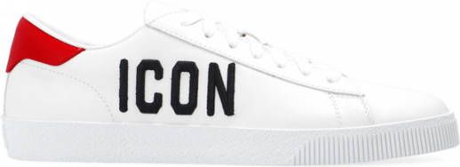 Dsquared2 Witte Leren Sneakers met Logo Detail White Dames