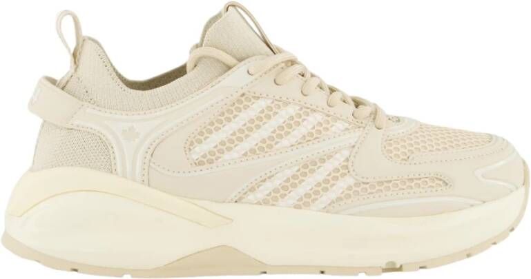 Dsquared2 Dames Lace-Up Low Top Sneakers Beige Dames
