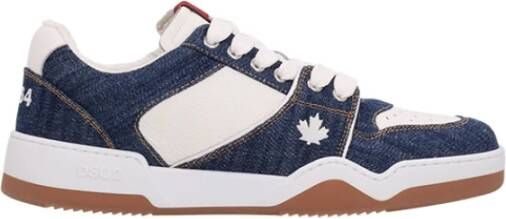 Dsquared2 Denim Sneakers met Vitello en Bottalato
