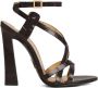 Dsquared2 Donkerbruine Twin Heeled Sandalen - Thumbnail 1