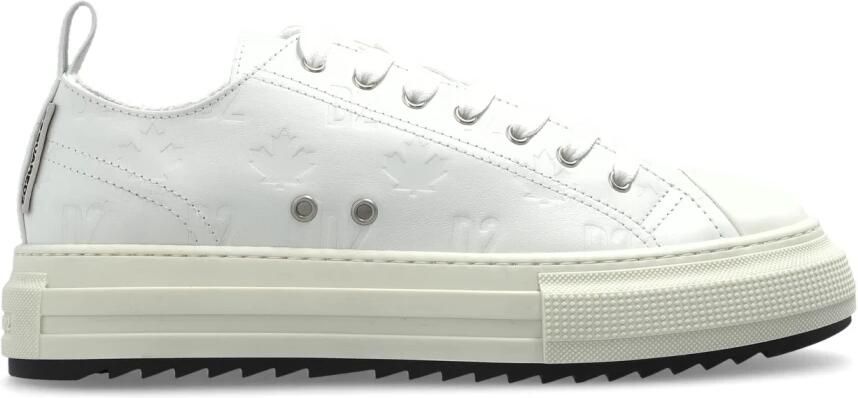 Dsquared2 Italiaanse Katoenen Vetersneakers voor Heren White