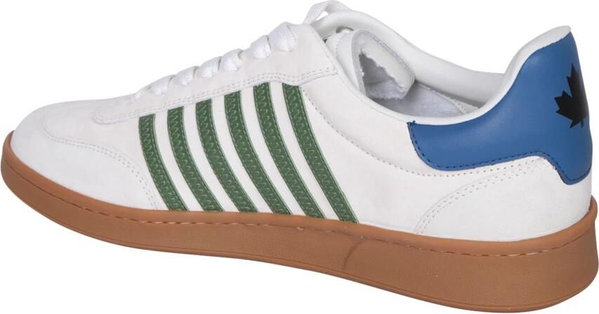 Dsquared2 Witte Suède Leren Sneakers Rubberen Zool White Heren