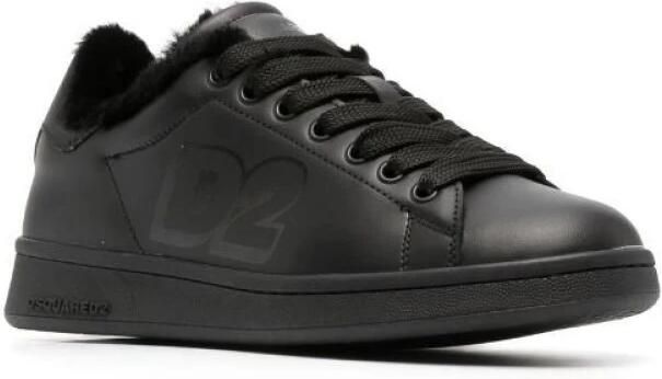 Dsquared2 Zwarte Gesloten Platte Sneakers Black Dames - Foto 3