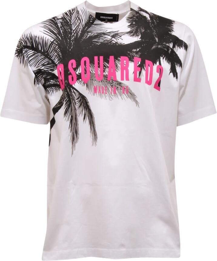 Dsquared2 Italiaanse Slouch Fit Palm Patroon Shirt
