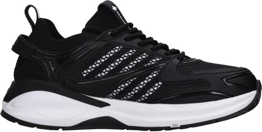 Dsquared2 Mesh Veterschoenen Zwart Wit Black Heren