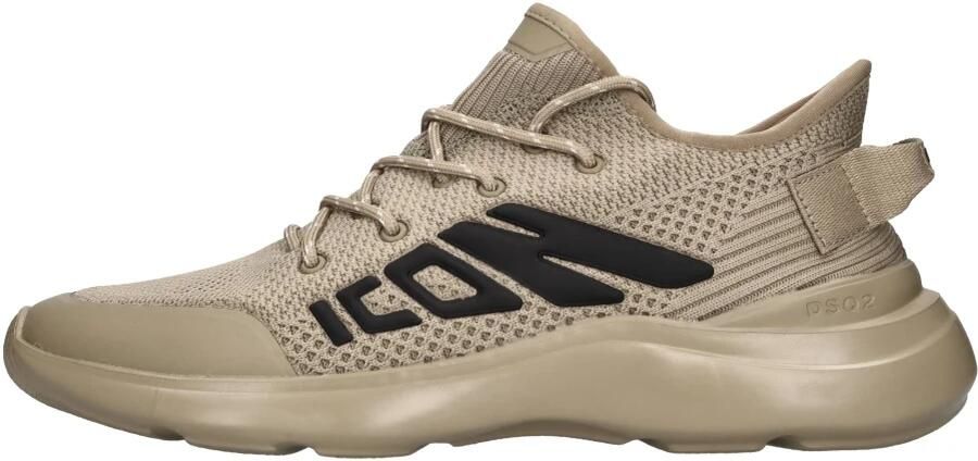 Dsquared2 Gebreide Sneakers Khaki Trekking Stijl