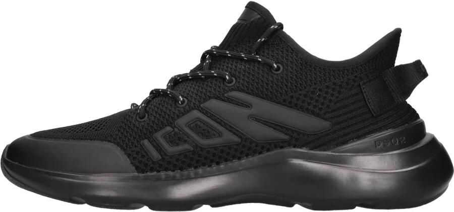 Dsquared2 Zwarte Stretch Gebreide Sneakers Trekking Stijl Black Heren - Foto 2