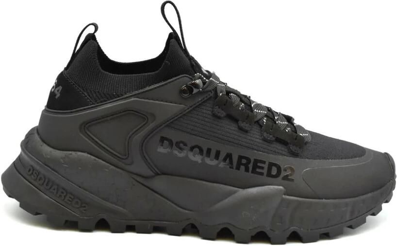 Dsquared2 Zwarte hardloopsneakers met schokabsorberende zool Black Heren
