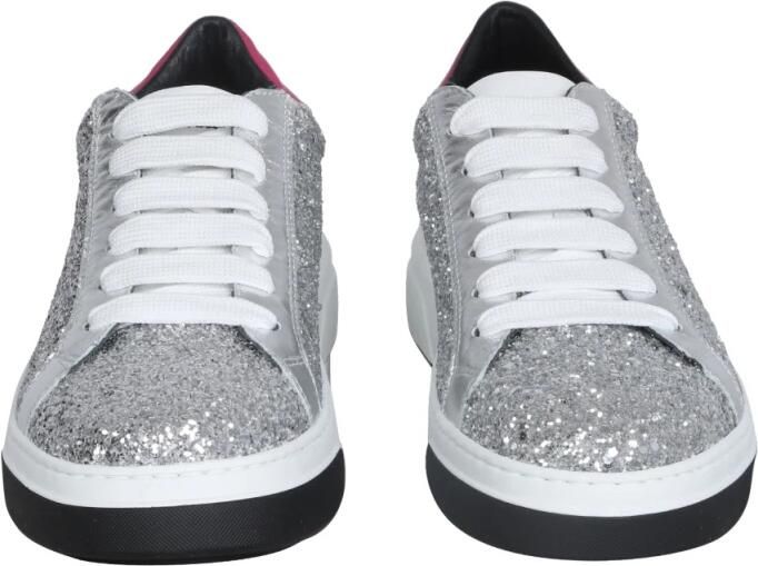 Dsquared2 Glitter Sneakers met Rubberen Zool Grijs Dames - Foto 4