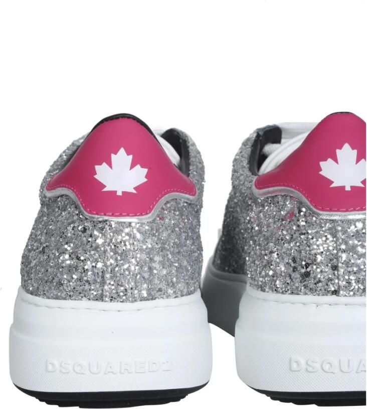 Dsquared2 Glitter Sneakers met Rubberen Zool Grijs Dames - Foto 2