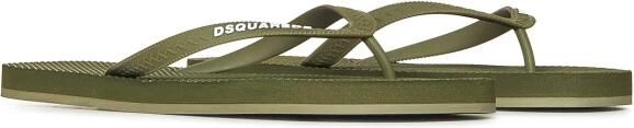 Dsquared2 Rubber slides met logo Green Heren