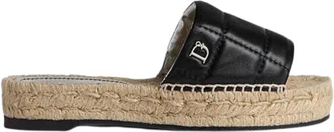 Dsquared2 Leather Espadrille Mules