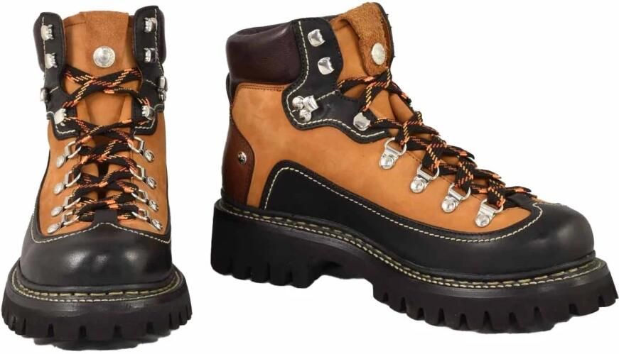 Dsquared2 Leren en suède veterschoenen