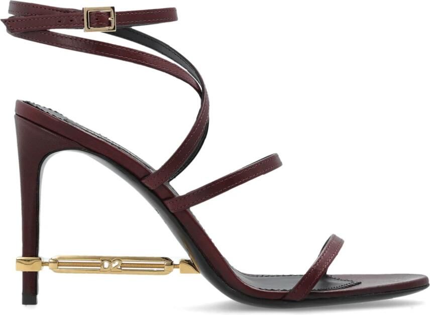 Dsquared2 Leren Sandalen met Hak en Versiering