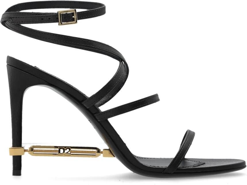 Dsquared2 Leren Sandalen Met Hoge Hak En Versiering