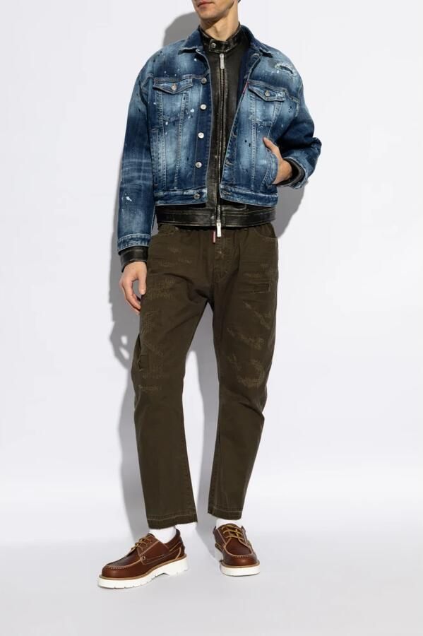 Dsquared2 Bruine Leren Veterschoenen - Foto 2