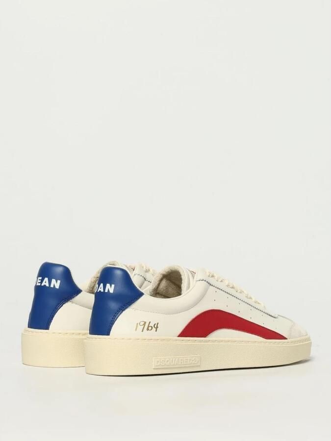 Dsquared2 Italiaanse leren sneakers met logo