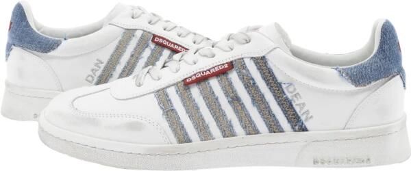Dsquared2 Low-Top Leren Sneakers met Denim Profielen - Foto 2