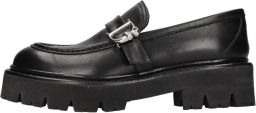Dsquared2 Zwarte leren loafers met metalen gesp