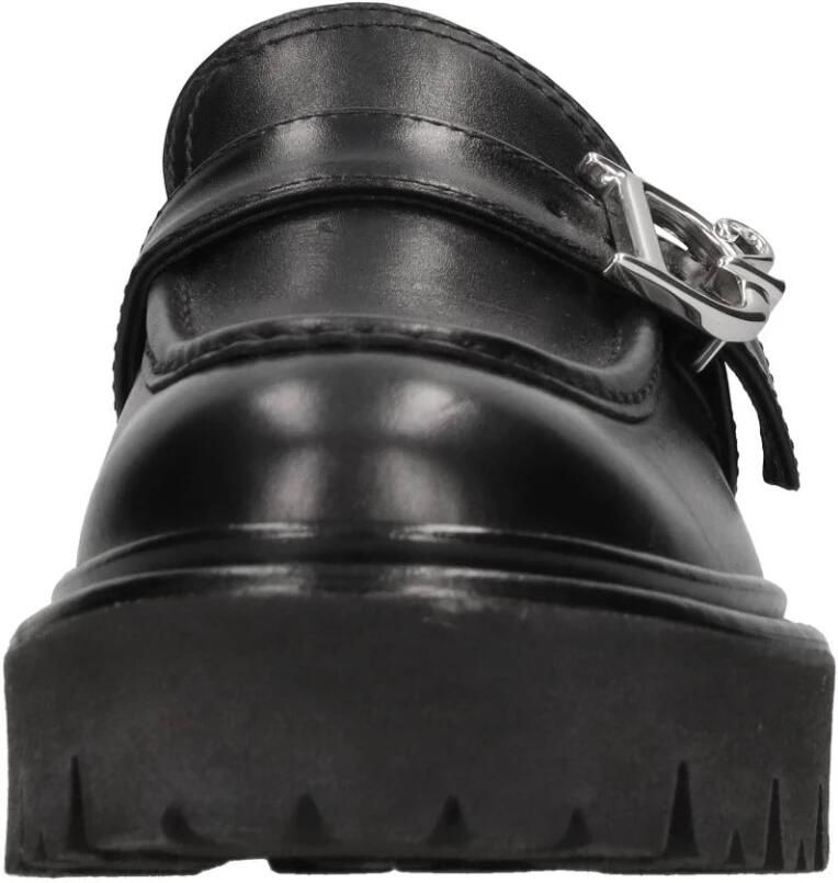 Dsquared2 Zwarte leren loafers met metalen gesp - Foto 2