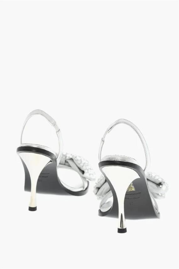 Dsquared2 Zilveren Sandalen met Strass Hoge Hakken Grijs Dames
