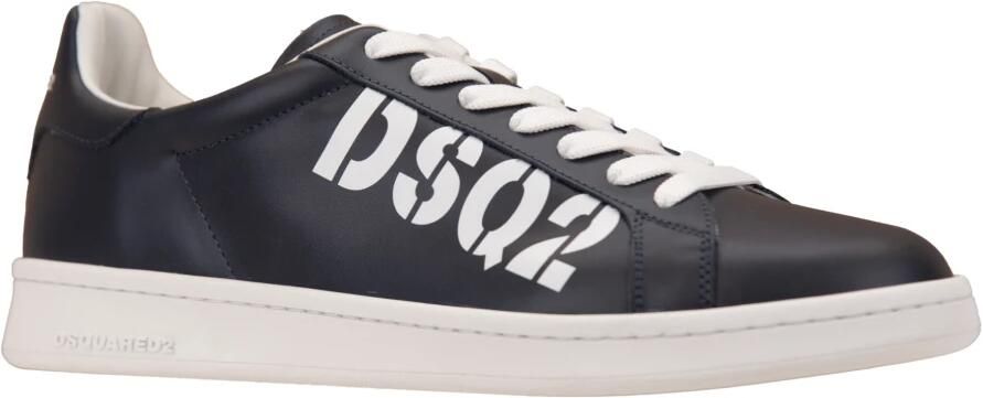 Dsquared2 Leren Logo Sneakers Blue Heren - Foto 2