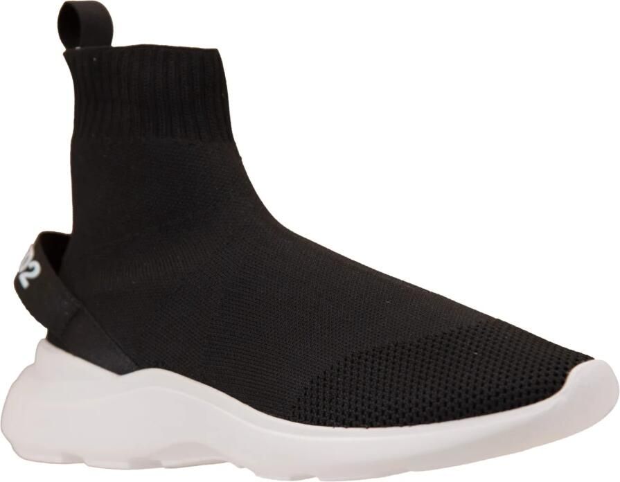 Dsquared2 Fly High Top Sneakers met Stretch Gebreid Bovenwerk Black Heren