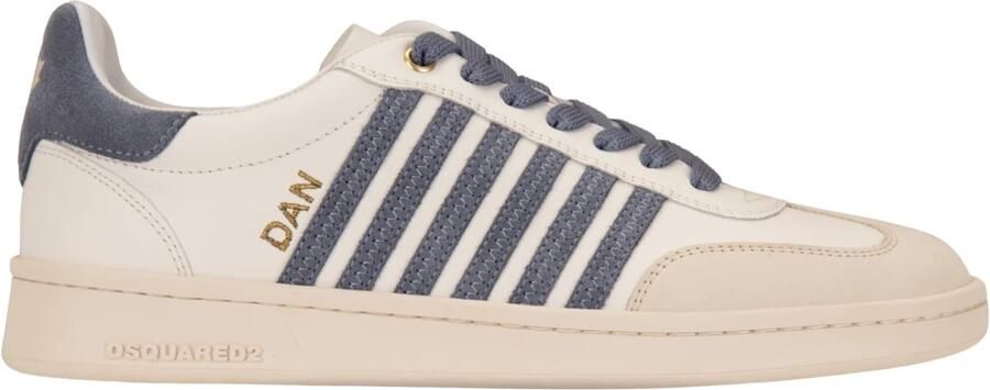 Dsquared2 Leren en suède sneakers in blauw