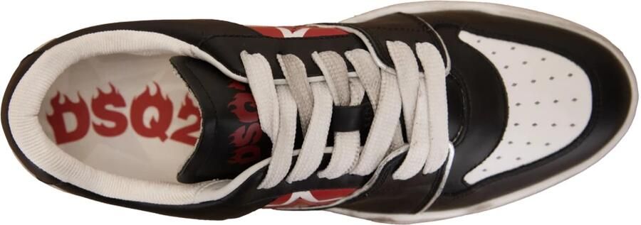 Dsquared2 Zwarte Sneakers met Distressed Effect en Logo op de Hiel in Leer Black Heren - Foto 5
