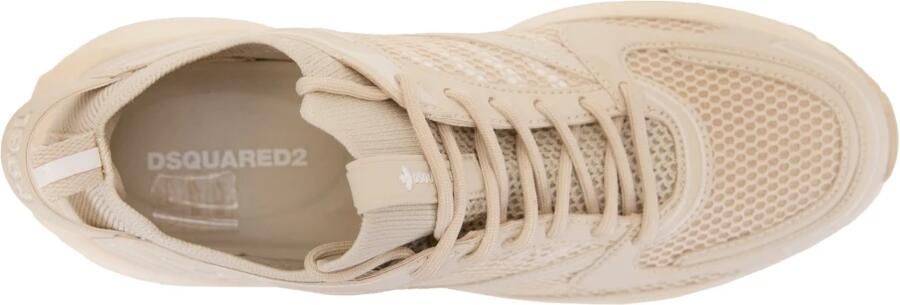 Dsquared2 Ecru Cream Panelled Low-Top Sneakers Beige Heren - Foto 5