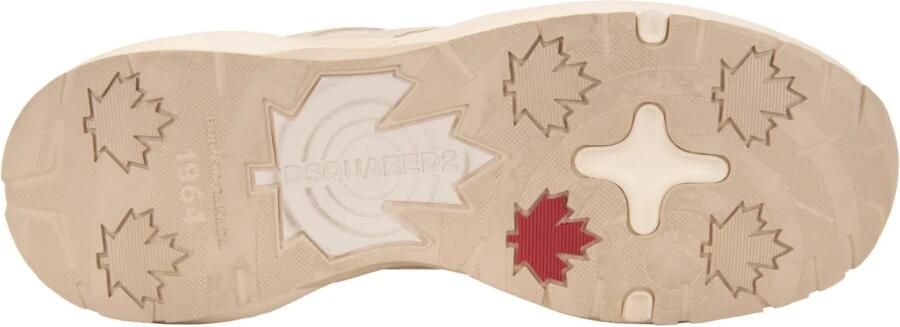 Dsquared2 Ecru Cream Panelled Low-Top Sneakers Beige Heren - Foto 4