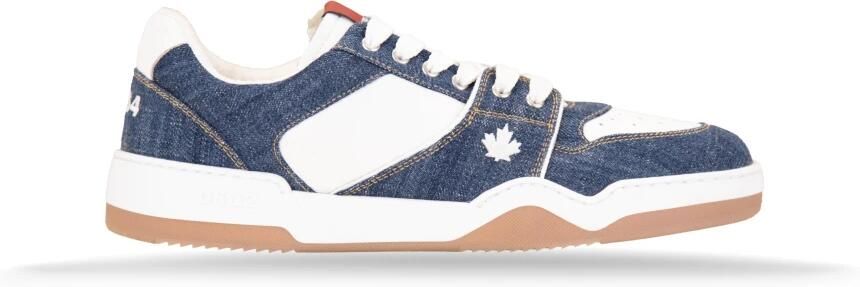 Dsquared2 Heren Spiker Sneaker Wit Jeans Multicolor