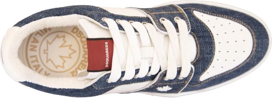 Dsquared2 Heren Spiker Sneaker Wit Jeans Multicolor - Foto 4