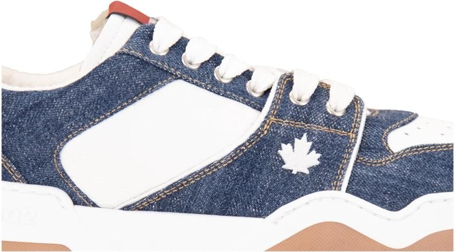 Dsquared2 Heren Spiker Sneaker Wit Jeans Multicolor - Foto 2