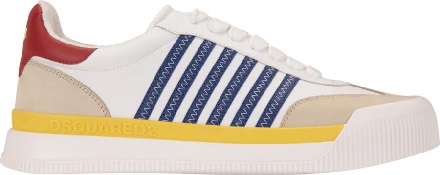Dsquared2 Heren New Jersey Sneaker Wit Multi Multicolor