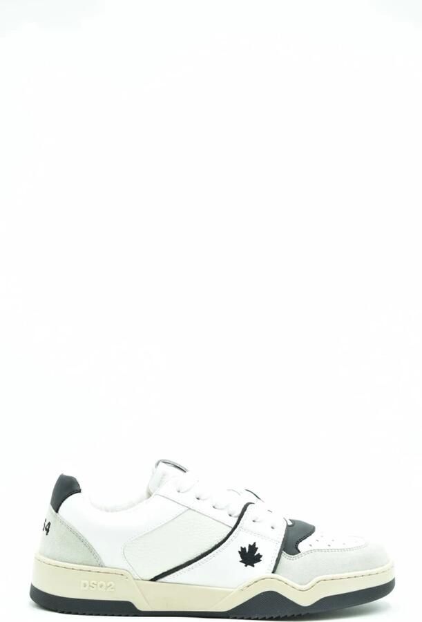 Dsquared2 Witte lage sneakers met driekleurige suède details Wit Heren - Foto 3