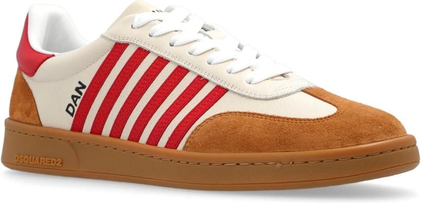 Dsquared2 Leren Gestreepte Sneakers Logo Details Multicolor Heren - Foto 5
