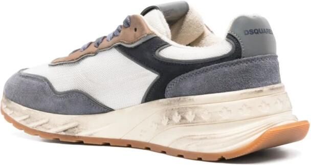 Dsquared2 Blauwe Denim Leren Sneakers met Suède - Foto 3