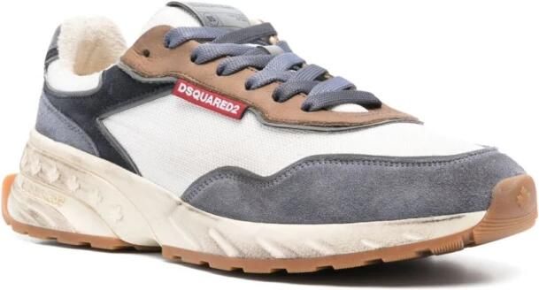 Dsquared2 Blauwe Denim Leren Sneakers met Suède - Foto 2