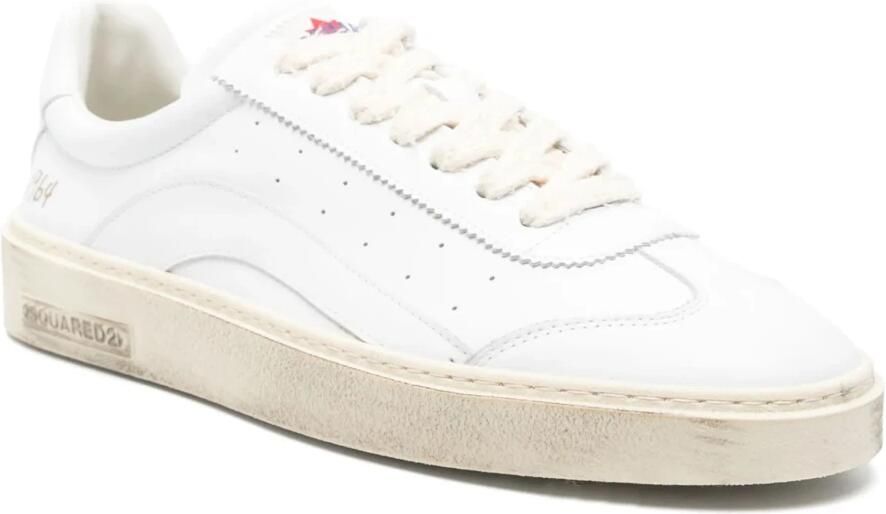 Dsquared2 Witte Leren Sneakers
