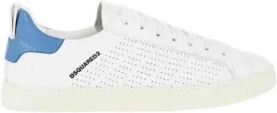 Dsquared2 Witte Leren Veterschoenen