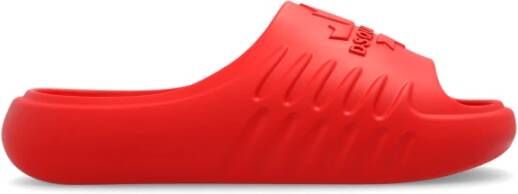 Dsquared2 Rode Platte Slides & Teenslippers Red Heren