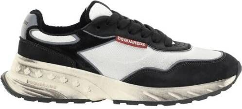 Dsquared2 Sprinter sneaker van kalfssuède met mesh details