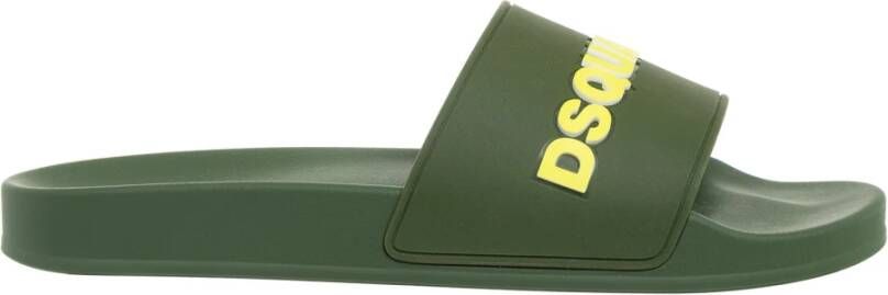 Dsquared2 Slippers met logo Green Heren