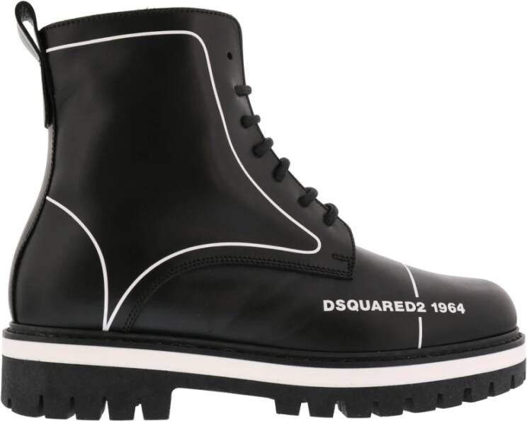 Dsquared2 Ankle Boots Lace Up Black Zwart Dames