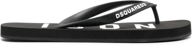 Dsquared2 Flip-flops met logo Zwart Dames