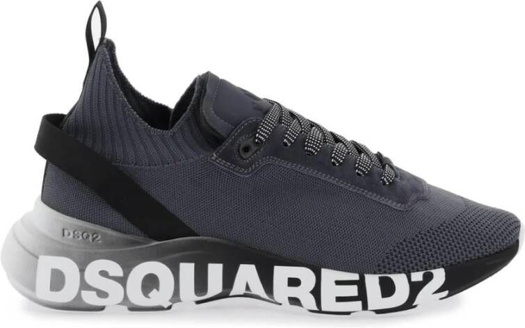 Dsquared2 Fly Sneakers met Stretch Gebreid en Neopreen Gray Heren