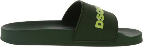 Dsquared2 Slippers met logo Green Heren