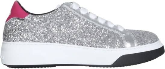 Dsquared2 Glitter Sneakers met Rubberen Zool Grijs Dames